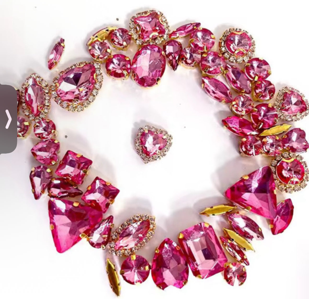 50 Pcs Mixed Shapes Sew on Rhinestones