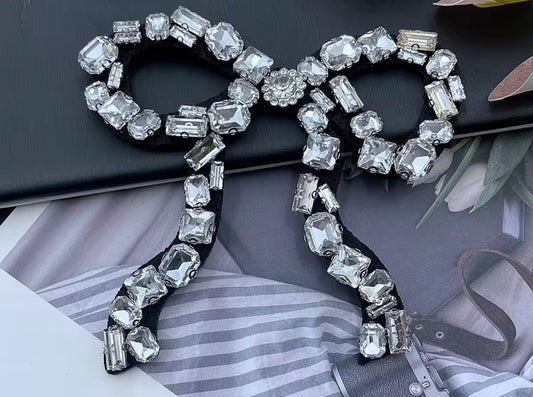 Rhinestone Bow Patch