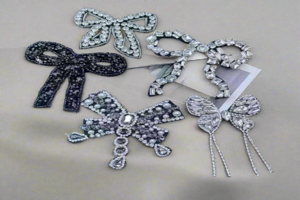 Rhinestone Bow Patch