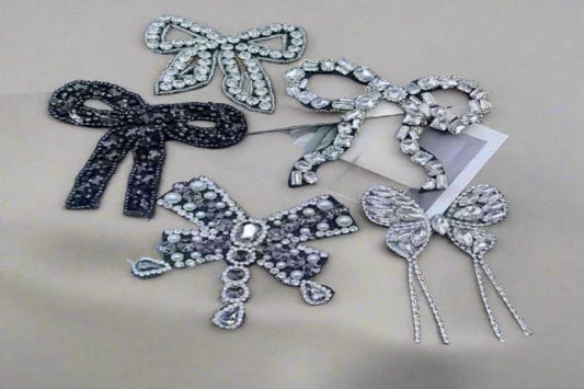 Rhinestone Bow Patch