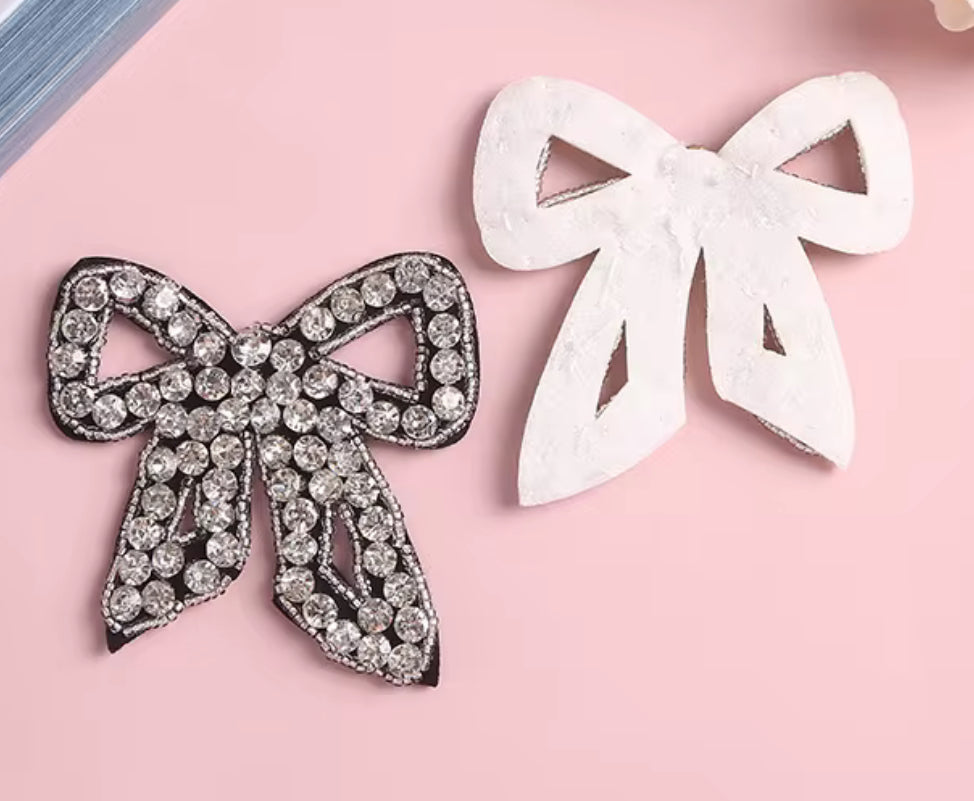 Rhinestone Bow Patch