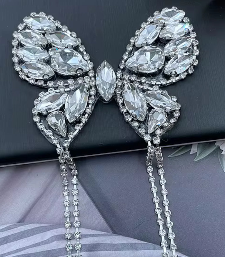 Rhinestone Bow Patch